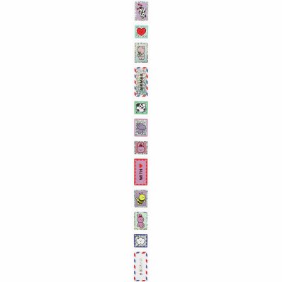 Mini autocollants timbres "Kawaï"