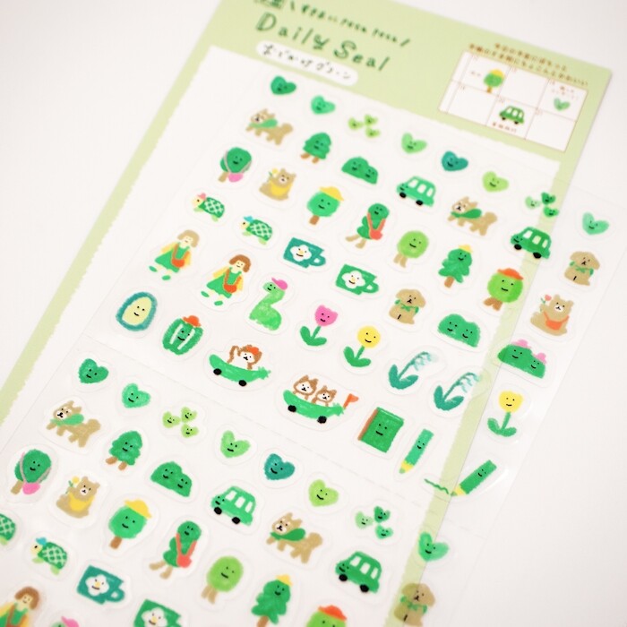 Mini stickers verts