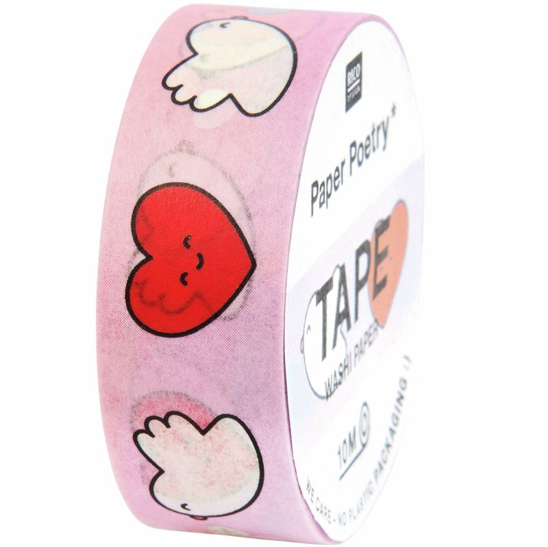Masking tape "Oiseaux/Coeurs"