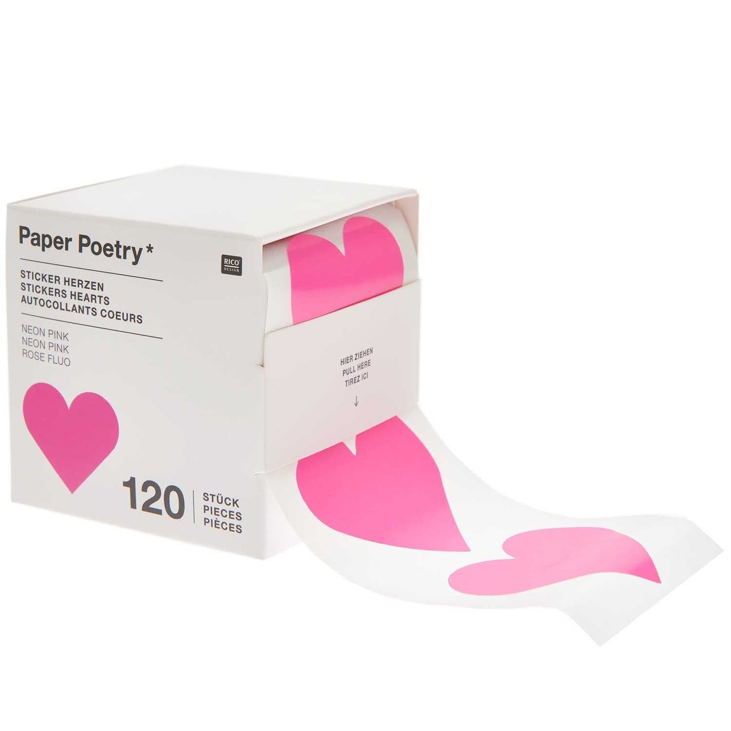 Stickers "Coeurs roses fluo"