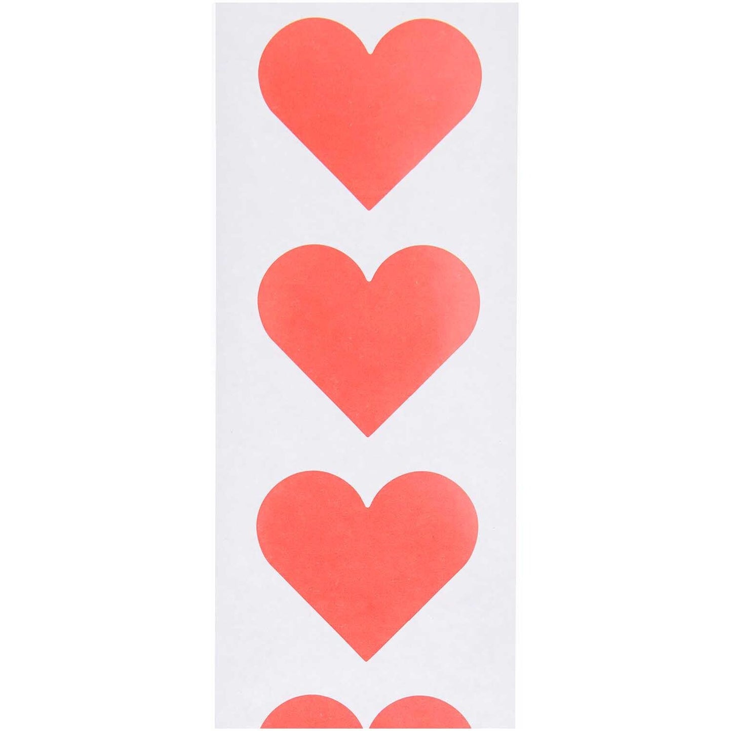 Stickers "Coeurs rouges fluo"