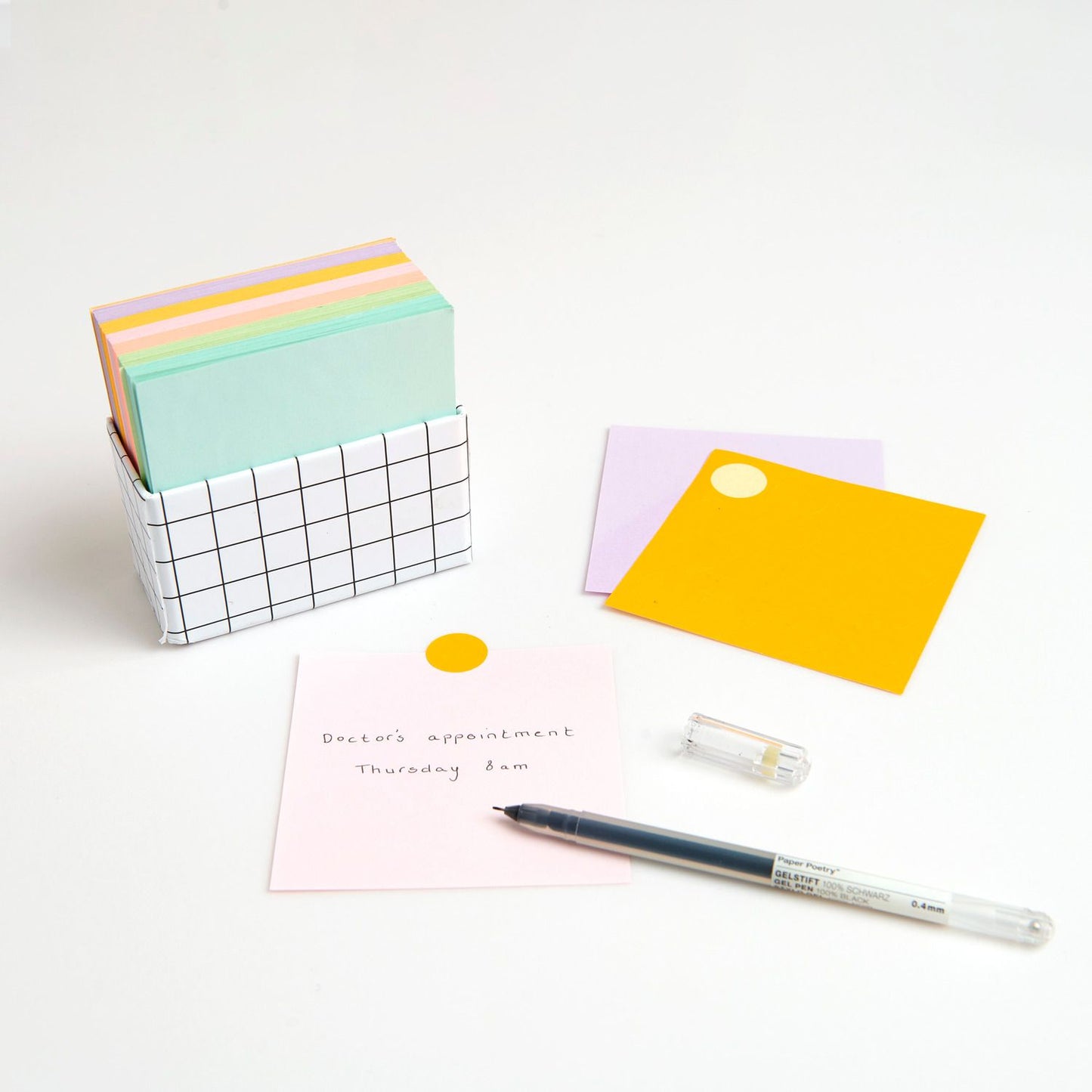 Boîte à notes pastel