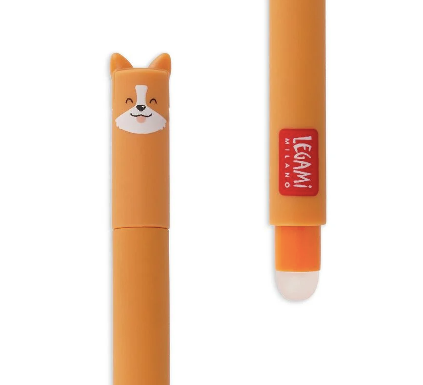 Stylo effaçable noir - Chien