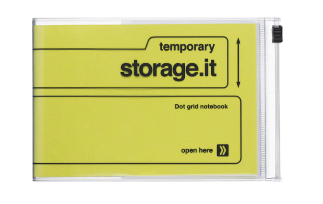 Carnet zippé A6 citron
