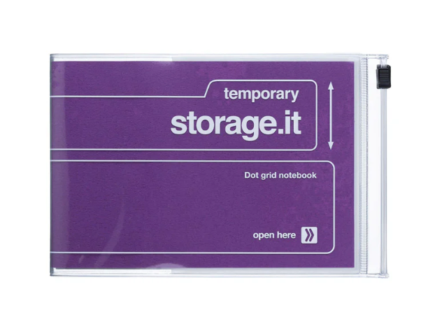 Carnet zippé A6 violet