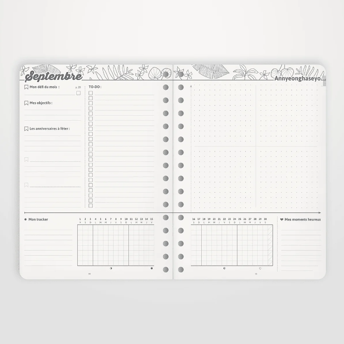 My Agenda - A5 avec spirales