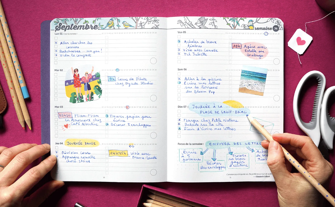 My Agenda - A5 avec couverture reliée