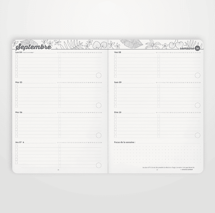 My Agenda - A5 avec couverture reliée