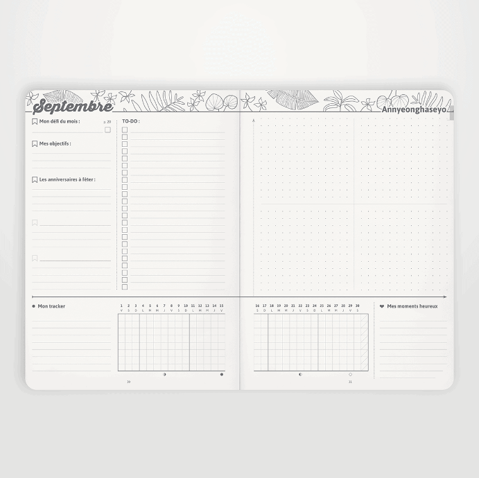 My Agenda - A5 avec couverture reliée