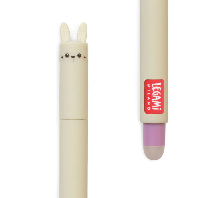 Stylo effaçable mauve - Lapin