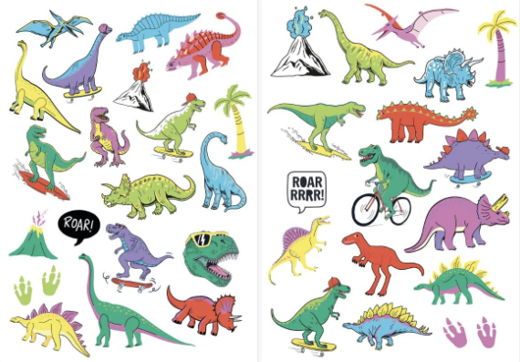 Tatouages éphémères - Dino
