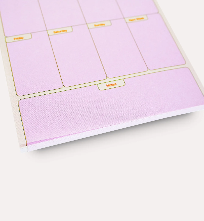 Notes autocollantes - planner hebdomadaire