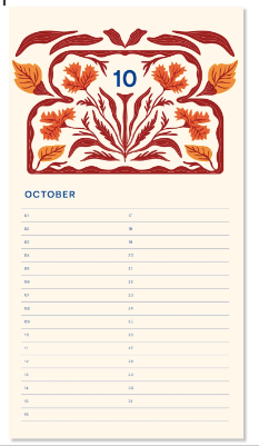 Calendrier d'anniversaires - vase