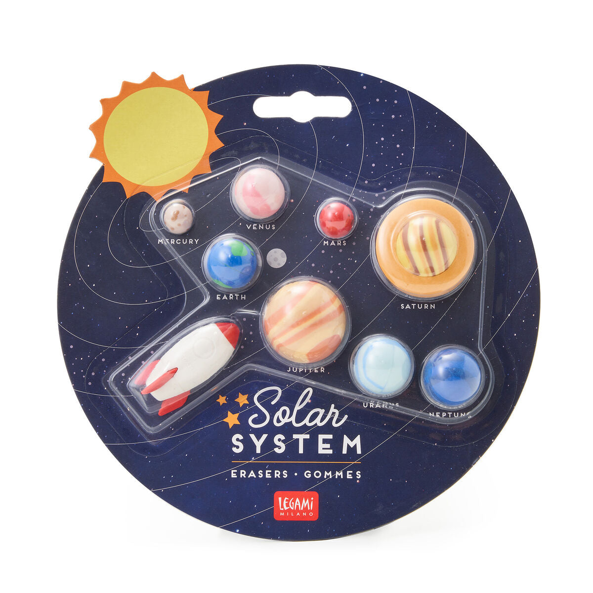 Set de gommes - système solaire