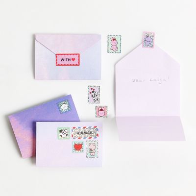 Mini autocollants timbres "Kawaï"