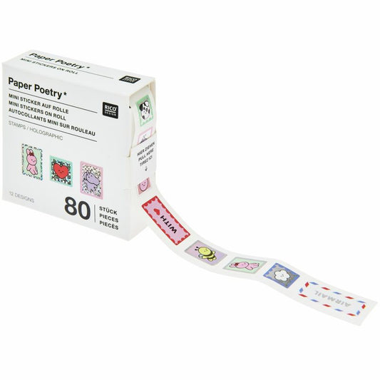 Mini autocollants timbres "Kawaï"