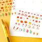Mini stickers rouges