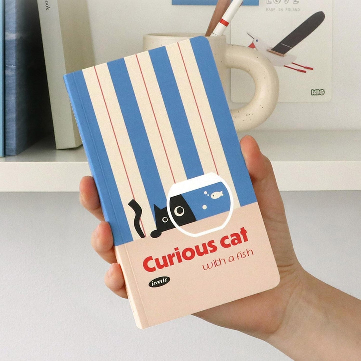 Slow handy notebook "Curious Cat"