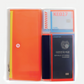 Portefeuille voyage orange / bleue
