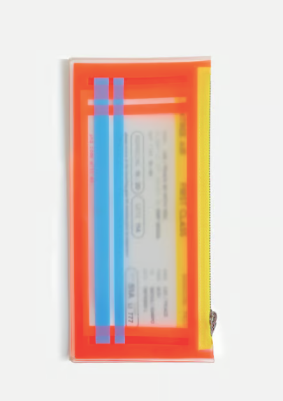 Portefeuille voyage orange / bleue