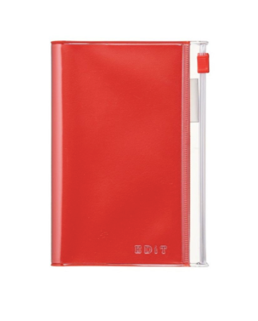 Petit carnet zippé fraise