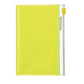 Petit carnet zippé jaune fluo
