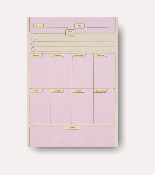 Notes autocollantes - planner hebdomadaire