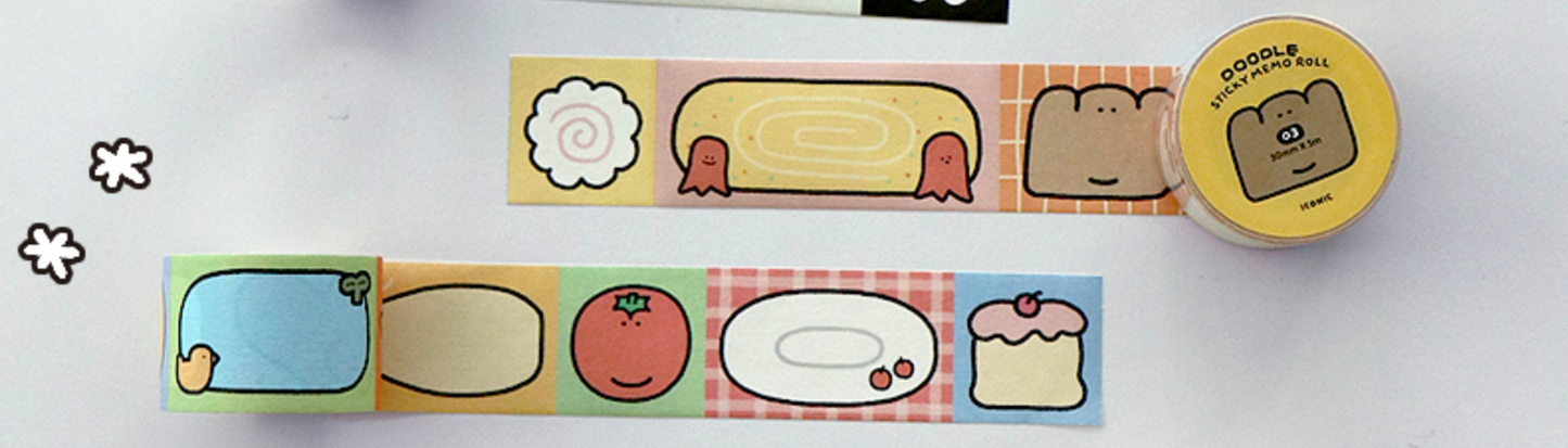 Masking tape Doodle "food"