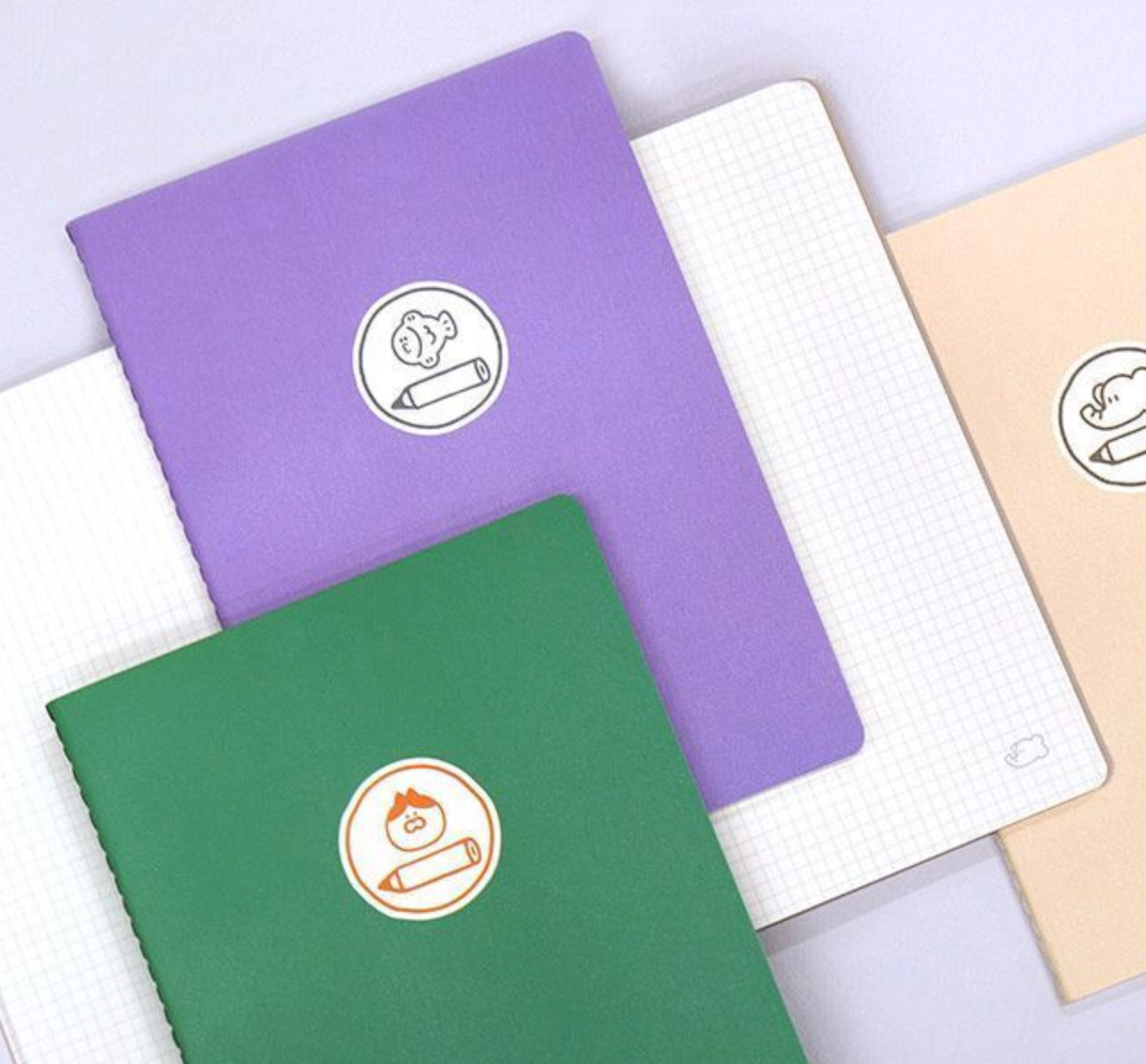 Carnet à pages à carreaux - vert