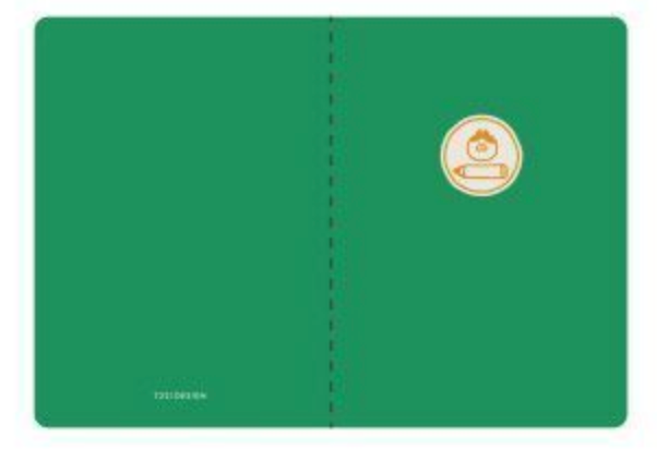 Carnet à pages à carreaux - vert