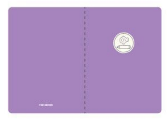 Carnet à pages à carreaux - violet