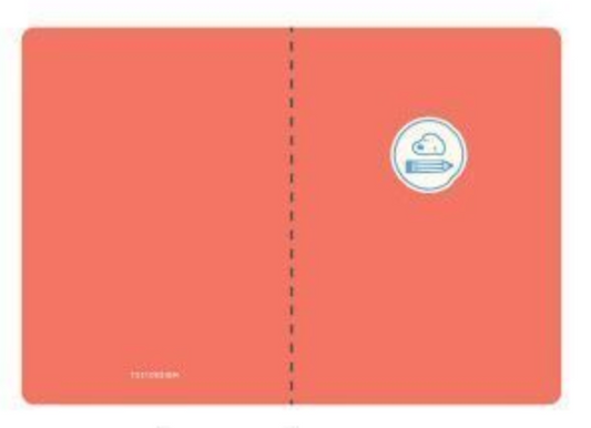 Carnet à pages lignées - corail