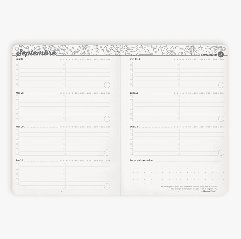 My Agenda - A5 couverture reliée