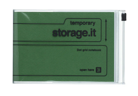 Carnet zippé A6 vert