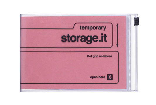 Carnet zippé A6 rose