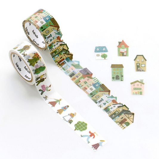 Masking Tape Gommettes "Vie de village"