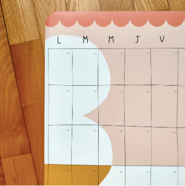 Calendrier mensuel magnétique