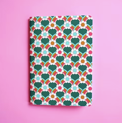 Carnet A5 Rainbow Flowers