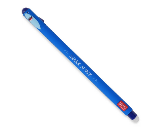 Stylo effaçable bleu - Requin