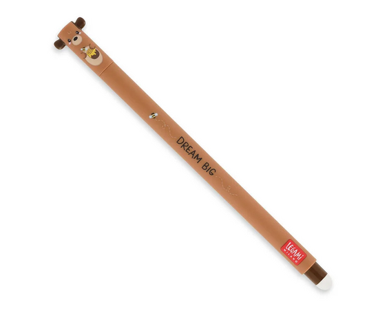 Stylo effaçable rouge - Ourson