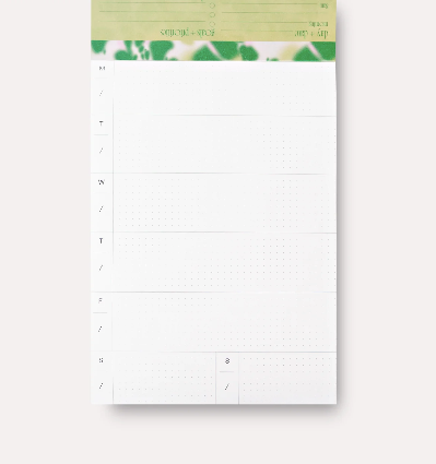 Bloc - planner quotidien vert