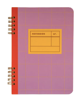 Carnet à spirales - parme