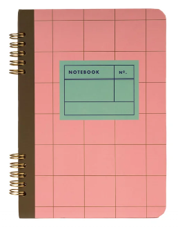 Carnet à spirales - rose