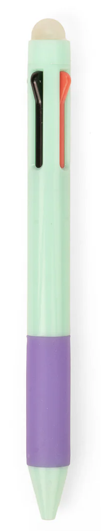 Stylo 4 couleurs effaçables - mint/mauve