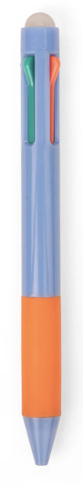 Stylo 4 couleurs effaçables - bleu/orange