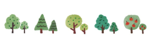 Mini stylo frise - arbres