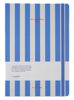 Agenda 2026 - rayures bleues - A4