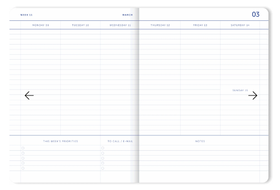 Agenda 2026 - vichy bleu - A5