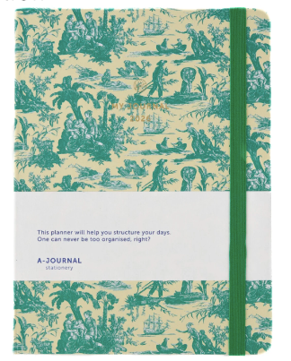 Agenda 2026 - Toile de Jouy verte - A5