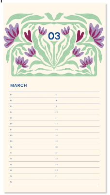 Calendrier d'anniversaires - vase